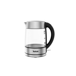 Tefal 1,7l-es inox üveg vízforraló, vízkőszűrős