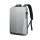 AXEN laptop hátizsák, merevített szögletes, USB, ezüst
