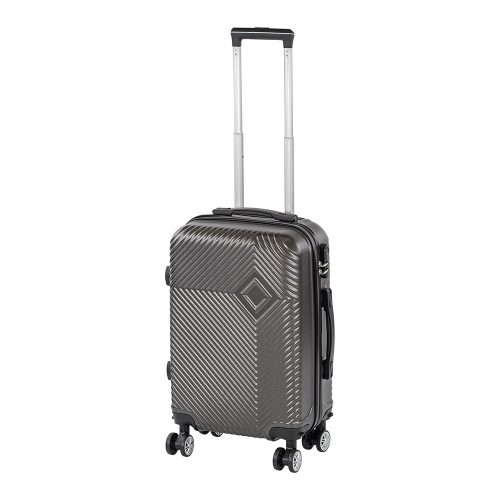 TRAVELUX PRO keményfedeles szürke kabinbőrönd, levehető kerekekkel, 50×40×20 cm